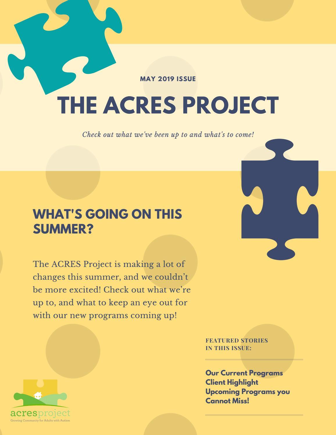Click on the link below to check out our latest ACRES newsletter!