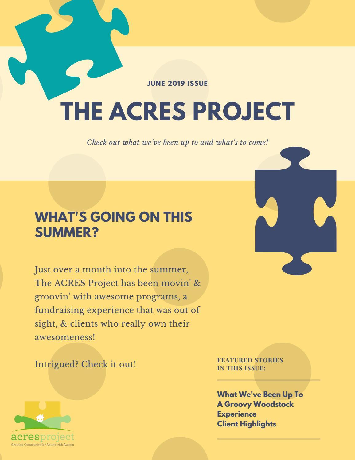 Our latest newsletter is live! Check out what ACRES has been up to this summer, and what's to come!