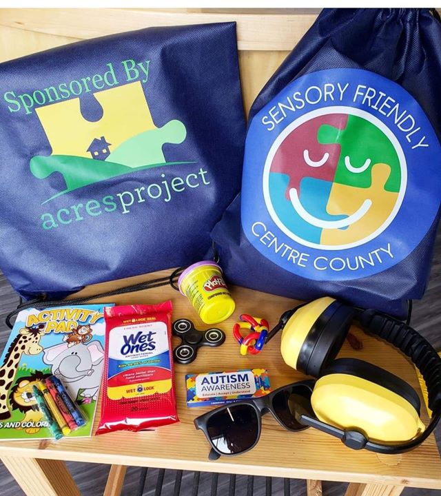 Sensory Bags contain items that help people with sensory processing disorders interact with the world. They are available for free to organizations th