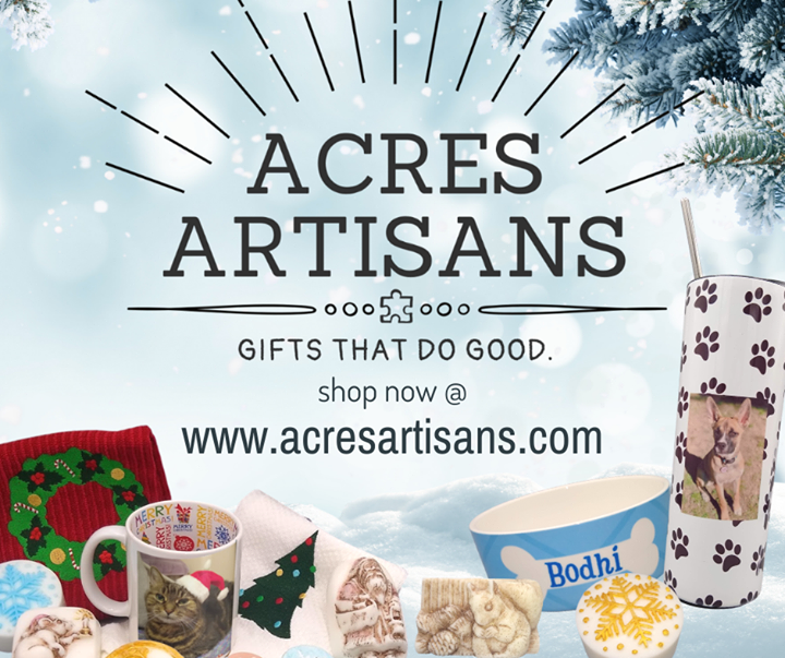 Just in time for Cyber Monday, ACRES is is happy to launch Acres Artisans, our brand new online store for small businesses operated by artists and ent